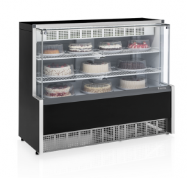 Balco Vitrine Refrigerada Confeitaria, 1.40m, Preto